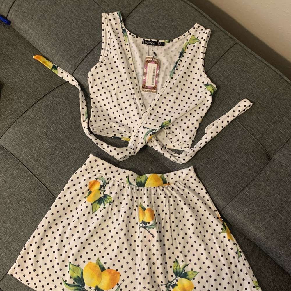 Polka dot lemon set